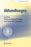 Abhandlungen Aus Dem Mathematischen Seminar Der Universitat Hamburg