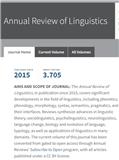 Annual Review Of Linguistics