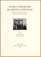 Studi E Problemi Di Critica Testuale